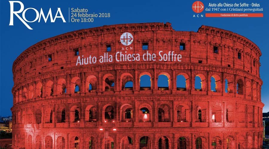 El Coliseo Romano se iluminará de rojo para denunciar la persecución de los cristianos