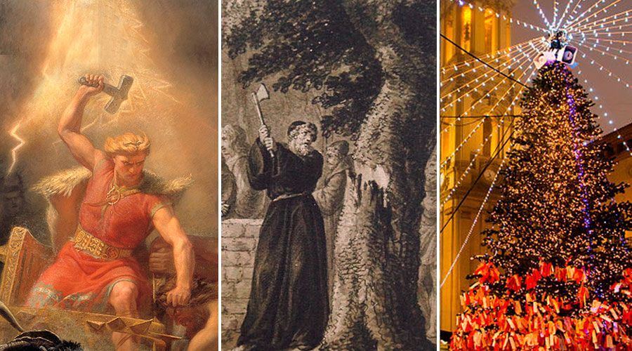 Thor, San Bonifacio y el origen del árbol de Navidad