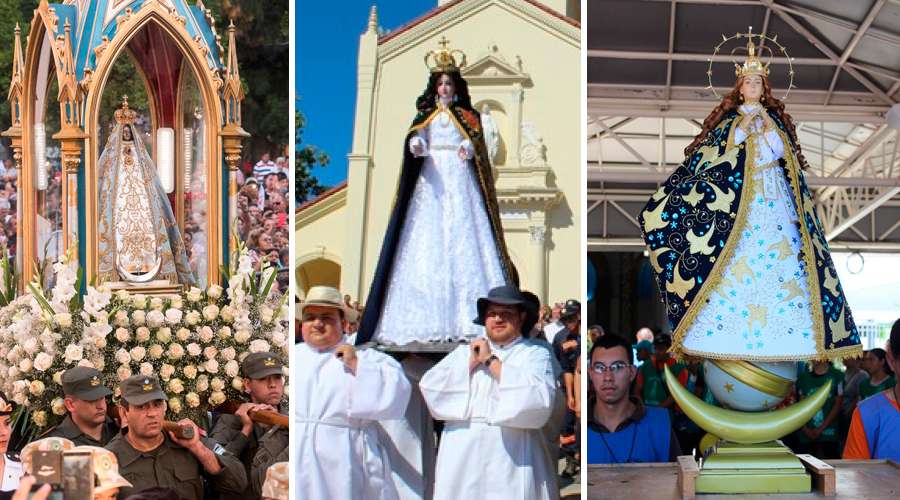 Fieles colman santuarios marianos en el día de la Inmaculada Concepción