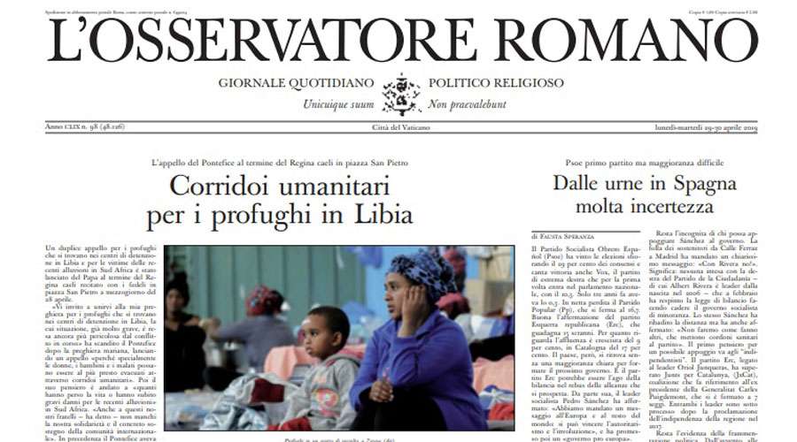 L’Osservatore Romano vuelve a publicar suplemento dirigido a mujeres