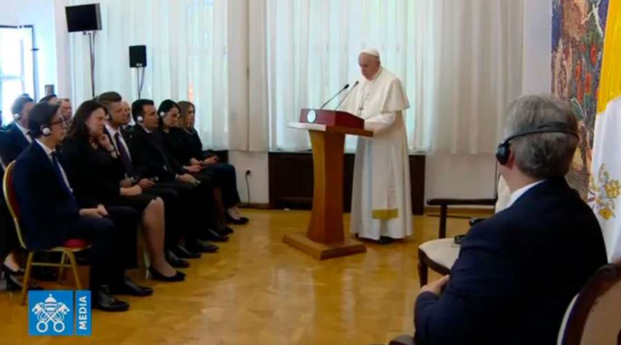 El Papa destaca el ejemplo de convivencia de los ciudadanos de Macedonia del Norte