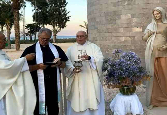 Coronavirus en Tierra Santa: Bendicen imagen de la Virgen María embarazada