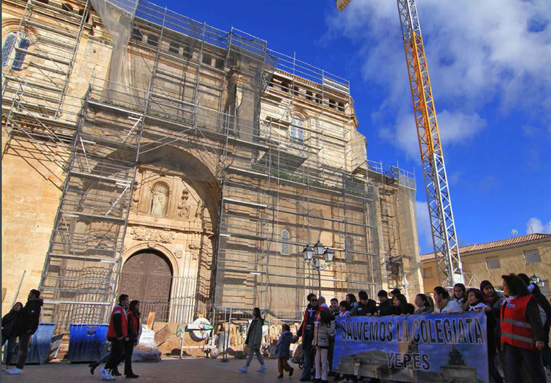 La impresionante Colegiata de San Benito Abad en Yepes se cae ante la pasividad de las administraciones públicas